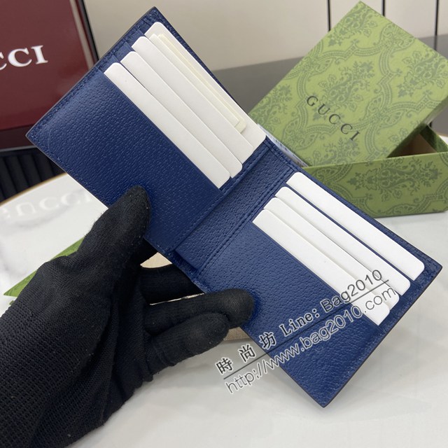 Gucci專櫃古馳最新款Marmont系列皮革雙折錢包男士短夾 jh2420型號：428726